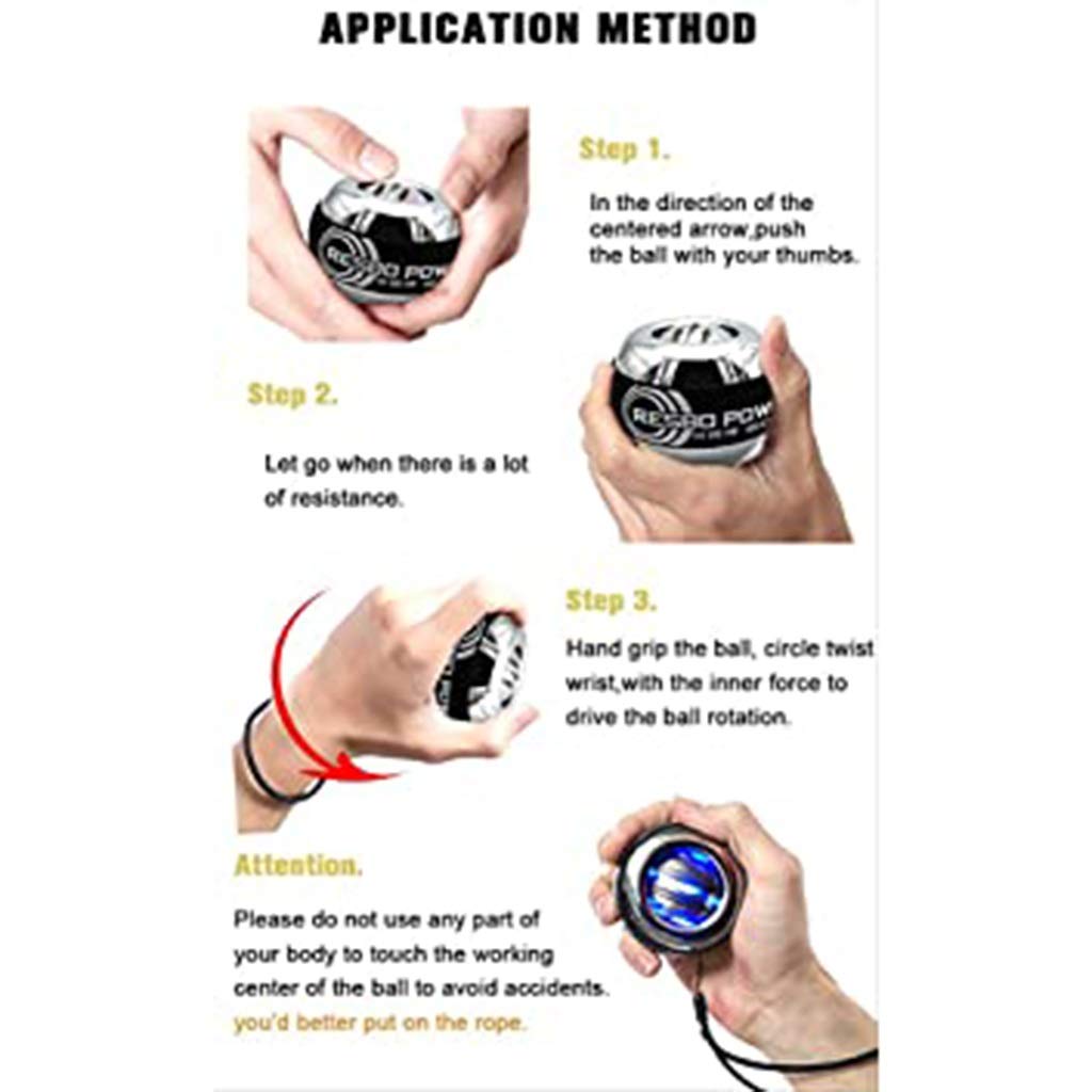 Palla Giroscopica Per Polso - Allenamento Forza E Flessibilit&agrave; - Professionale E Portatile