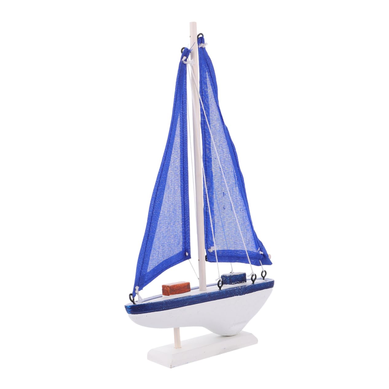 OUNONA Mediterranean Style Sailboat Model Decor Classic Nautical Ornament for Beach Themed Home Decor Craftsmanship Present for Friends