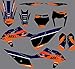 MXP Kit d'autocollants personnalisés pour motocross KTM EXC XC XCF 2020 & KTM SX SXF 2019-2020 (DST0828)