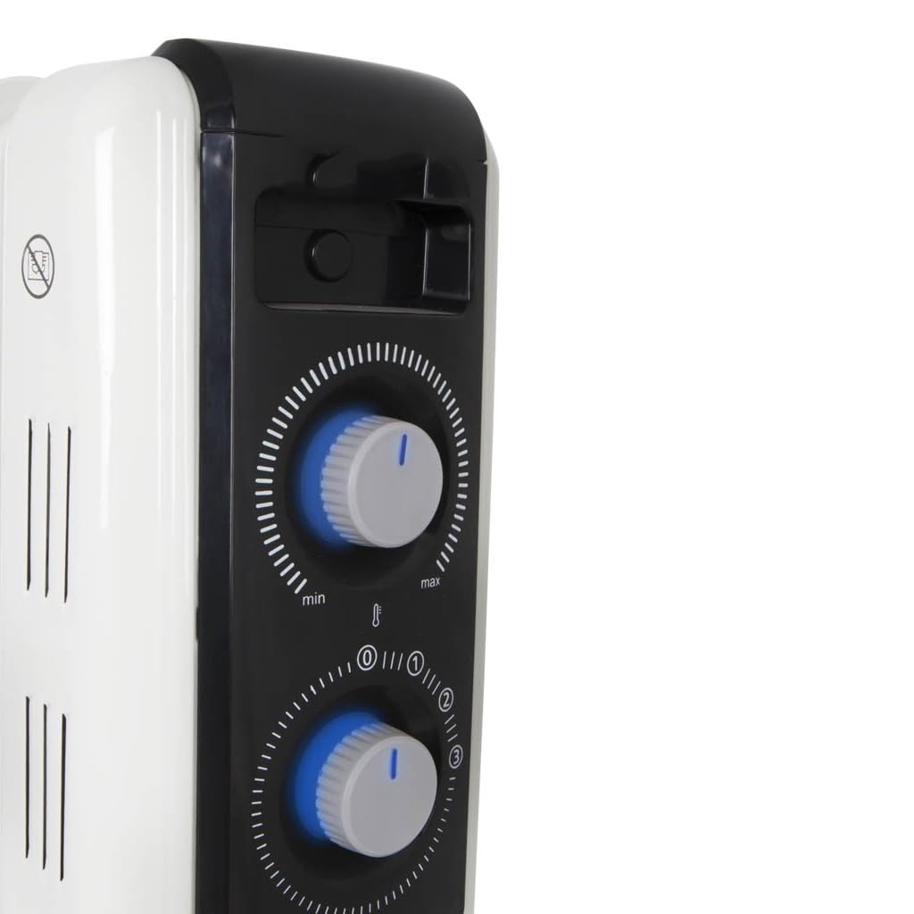 Suinga Radiador de Aceite Bajo Consumo 1500W | Radiador Electrico Aceite 7 Elementos | Calefactor Electrico con Termostato | Incluye Recoge Cables