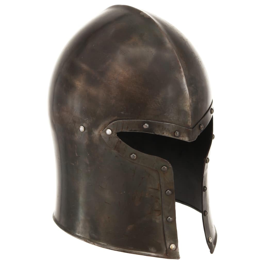 Genérico Réplica de Casco de Caballero Medieval Antiguo Larp Acero Plata,Arte y Ocio,Hobbies y Artes Creativas,Coleccionables,Armas coleccionables,Multicolor,1.97 kg,286237