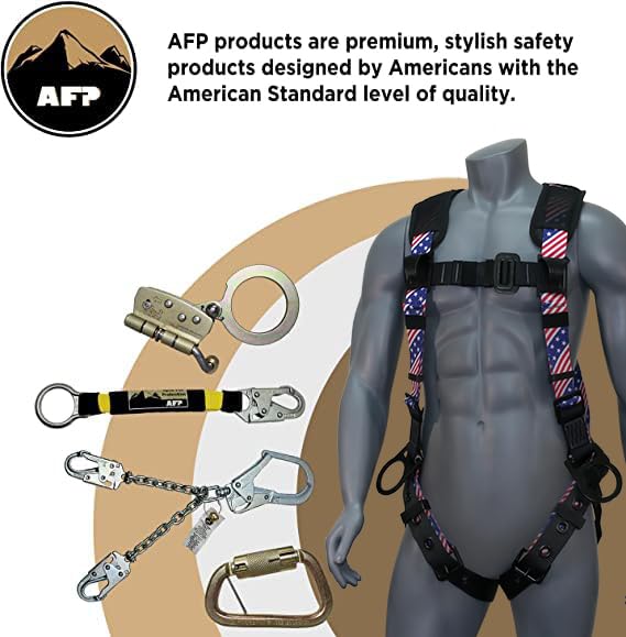 Image of AFP Demon Fall Protection Comfortable Safety Harness (OSHA /ANSI PPE)