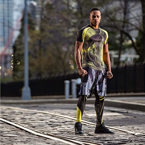 Image of OEBLD Compression Pants Men Thermal Underwear Set Base Layer Dry Tights Gym Running Leggings Long Sleeve Shirt