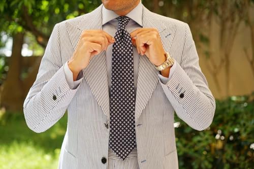 Image of OTAA Floral Necktie Casual Ties for Men - Perfect Neck Tie for Groomsmen Wedding Ties or Formal Occasions