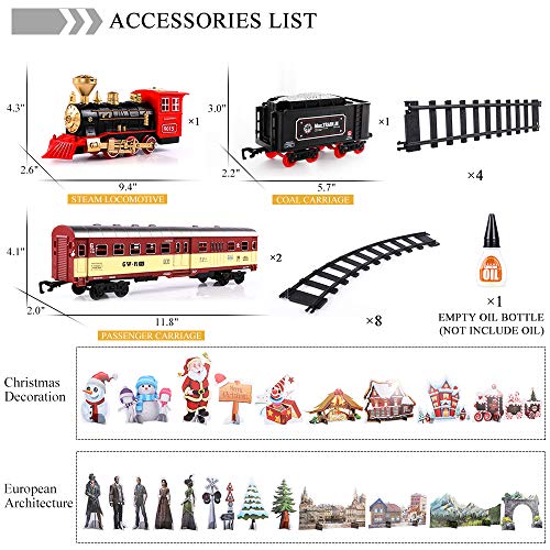 SNAEN Train Sets w/ Steam Locomotive Engine, Cargo Car and Tracks, Battery Powered Play Set Toy w/ Smoke, Light & Sounds, for Kids, Boys & Girls 3 4 5 6 7 Years Old - Thumbnail 6