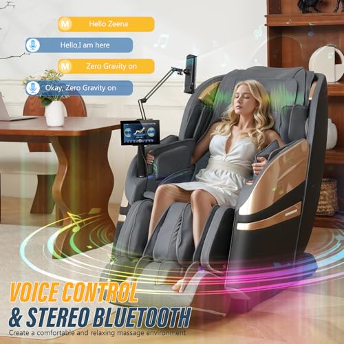Ktentito 2024 4D Massage Chair Full Body, Zero Gravity Massage Chairs Sl Track Shiatsu Recliner With Waist & Calf Heating thumb #4