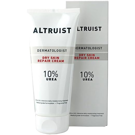 ALTRUIST. Dermatologist Dry Skin Repair Cream 10% Urea – Medical grade moisturiser with Glycerin and Urea by Dr Andrew Birnie, suitable for sensitive skin – 200 ml
