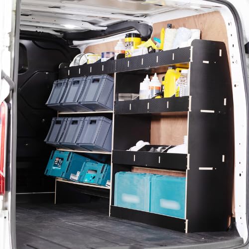 Van Racking & Shelving for Vauxhall Vivaro L1 (SWB) 2019+ Heavy Duty HEXABOARD Shelving Unit Work Van Storage System - Tool Shelves & Organisation Rack - Driver Side