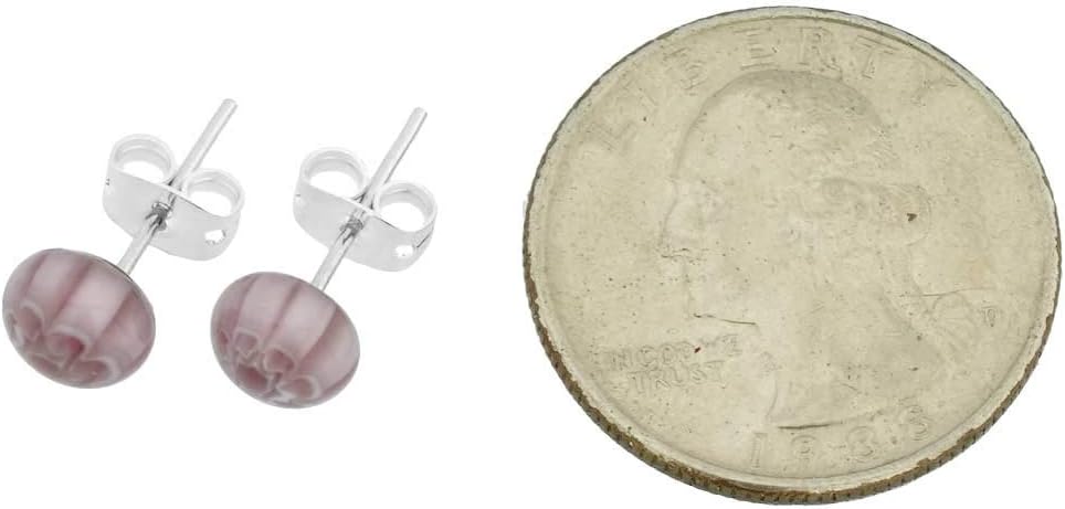 Glass Of Venice Murano Glass Millefiori Small Stud Earrings