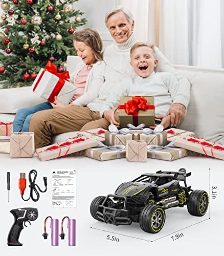 DODOELEPHANT RC Car Remote Control Drift Cars Metal 1/20 Scale 2.4GHz 10mph Radio Controlled Racing 2x Rechargeable Batteries Toys for boys