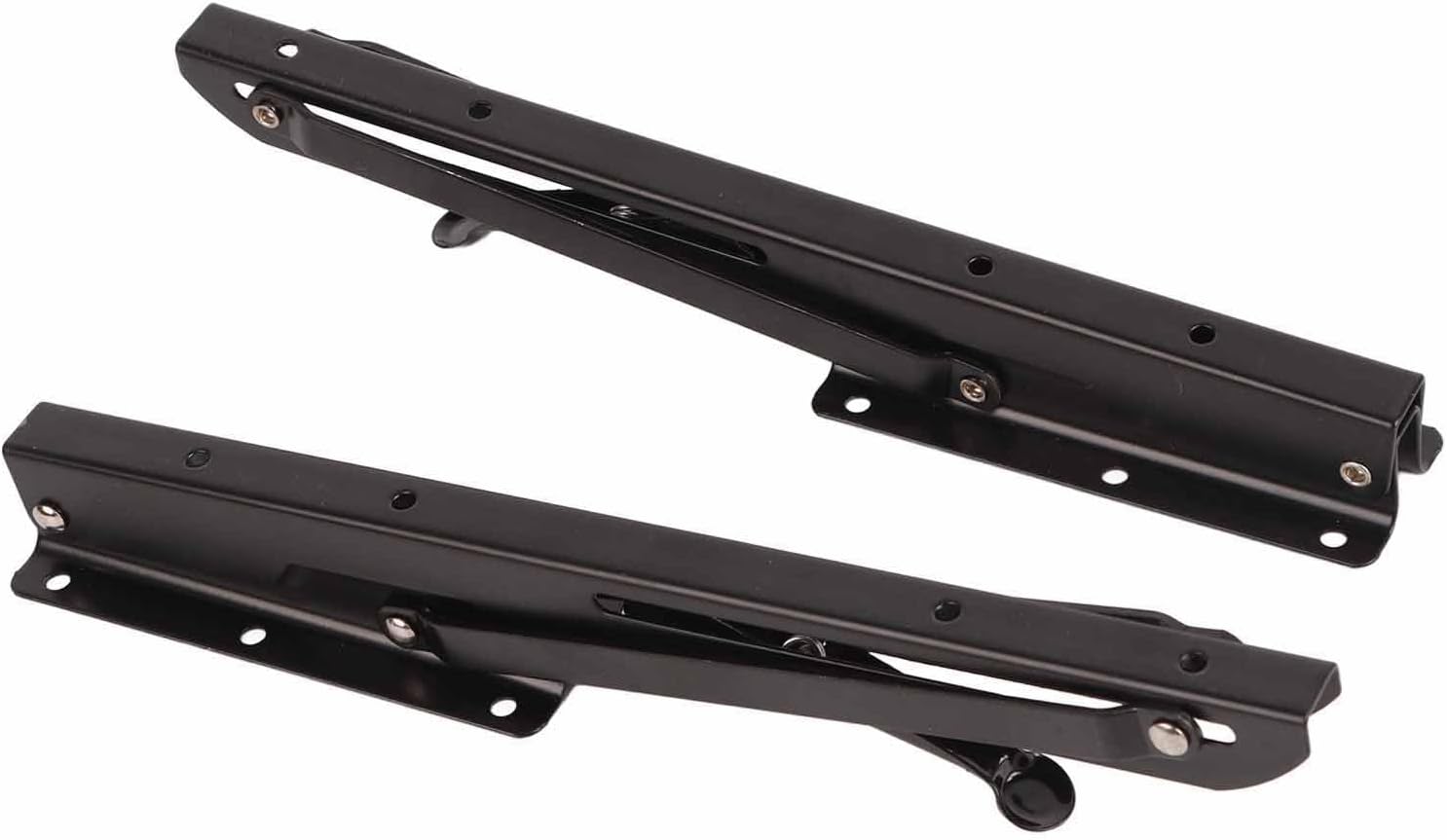 2PCS Metal Folding Shelf Bracket with Strong Support, Easy Storage, Stable Structure Iron Wall Mounted Collapsible Triangular Stand for Table Work
