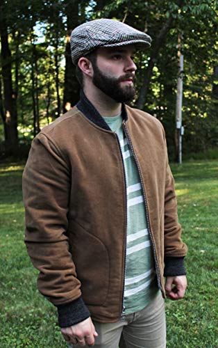 Ted And Jack - Street Easy Herringbone Driving Cap With Quilted Lining (Large/X-Large, Brown Check) #TOP4