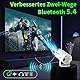 Mini Beamer 4K Projektor Full HD 1080P mit WiFi 6 und Bluetooth 5.2, Android Tragbarer Projektor 270° Dreh mit Automatische Trapezkorrektur für PC/HDMI/USB，mit Maus und Fernbedienung, Weiß
