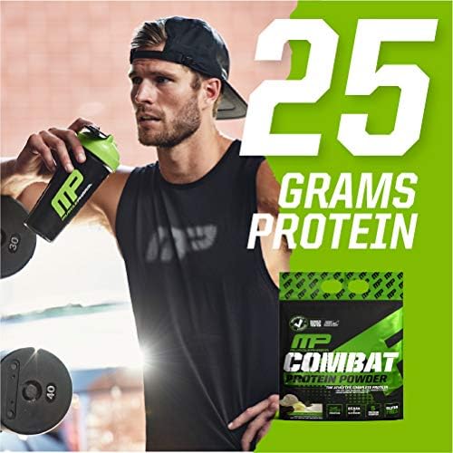 Muscle Pharm Combat Protein Powder, 5 Protein Blend, Vanilla, 10 Pounds, 135 Servings