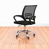 Office Desk Chair Mat for Hard Wood Floor Thick PVC Matte 48" x 36",Transparent Sturdy Chair Mat