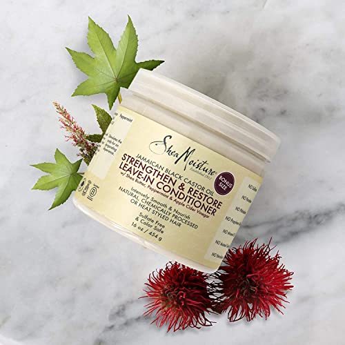Shea Moisture Coconut And Hibiscus Curl Enhancing Smoothie, 16 Ounce Family Size & Shea Moisture Jamaican Black Castor Oil Strengthen, Grow & Restore Leave-In Conditioner 16 Ounce #TOP7