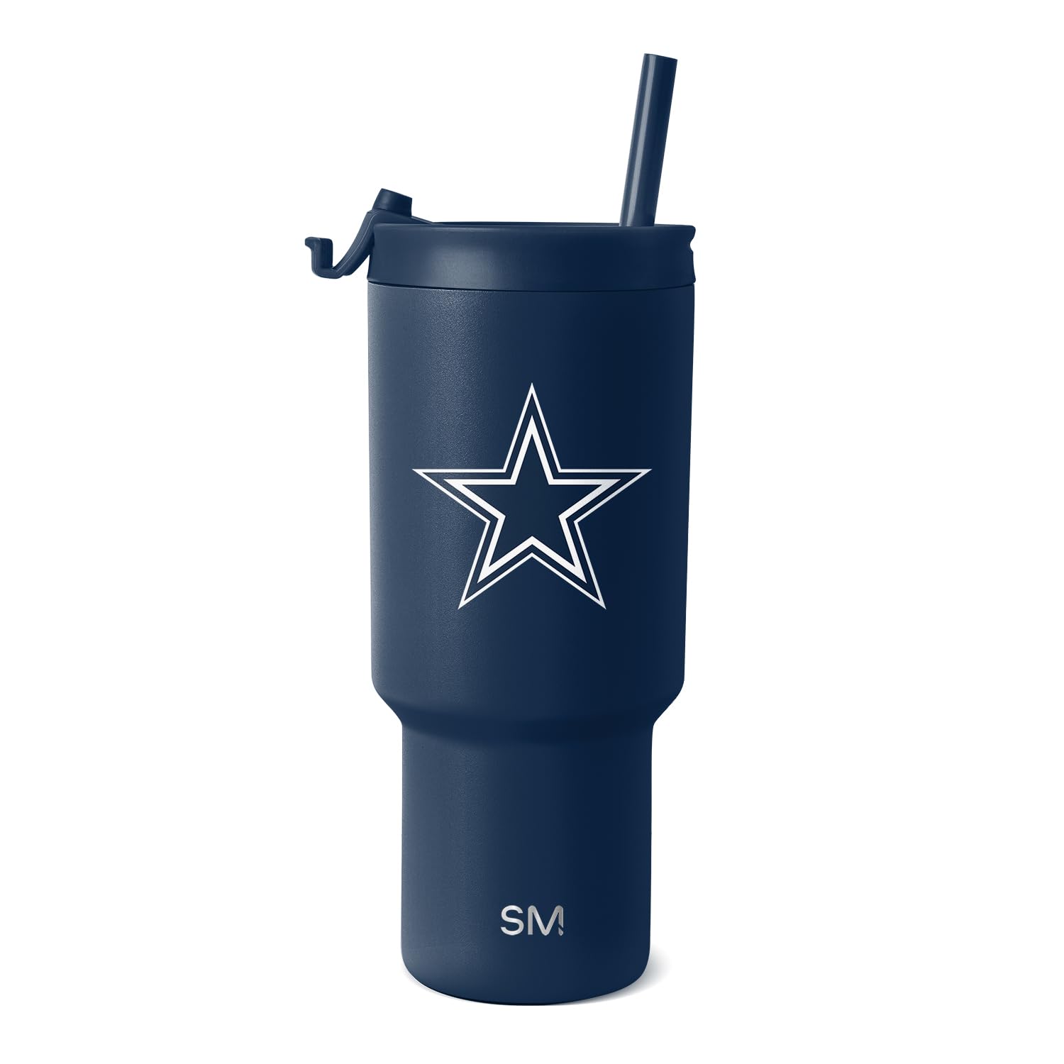 Simple Modern Officially Licensed NFL Dallas Cowboys 30 oz Tumbler with Flip Lid and Straws | Insulated Cup Stainless Steel | Gifts for Men Women | Trek Collection | Dallas Cowboys