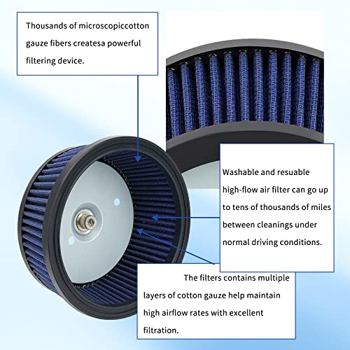 AHL High Performance Air Filter for HD-0800 29442-99C Harley Screamin Eagle Road King, FatBoy, Electra Glide, Softail Springer, Dyna, Road Glide Motorcycle Part 29442-99A 29442-99B 2001-2008