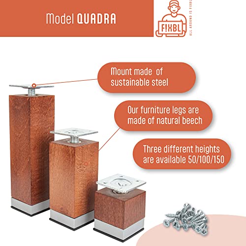 F!XBL Piedini per mobili in legno, regolabili