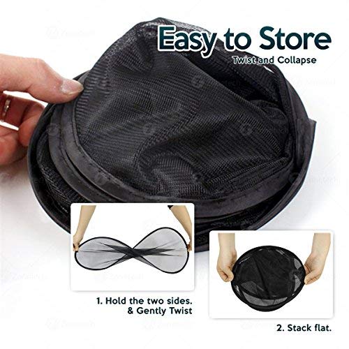 Zone Tech Mesh Side Window Sun Shades - 2-Piece Premium Quality Car Pop-Up Mesh Side Window Sunshade #TOP4