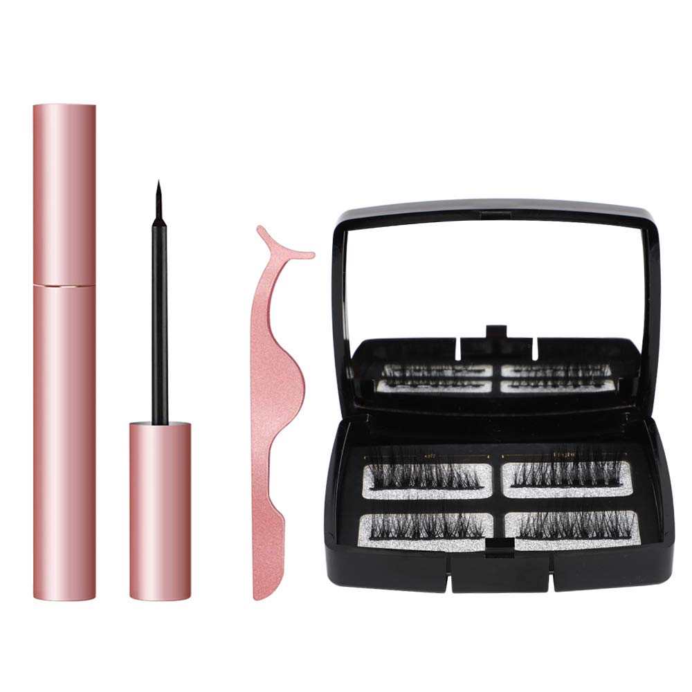 Magnetic Eyelashes Set Magnetic Eyeliner 3D Reusable Eyelashes Eyeliner with Applicator