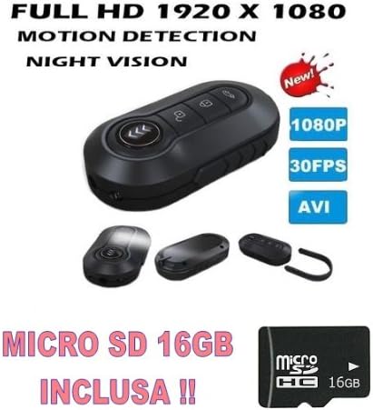 SPY VIDEO KEY RING FULL HD 1920 x 1080P + MICRO SD 16GB Remote Control Pen Spy Camera Night Vision NIGHT VISION