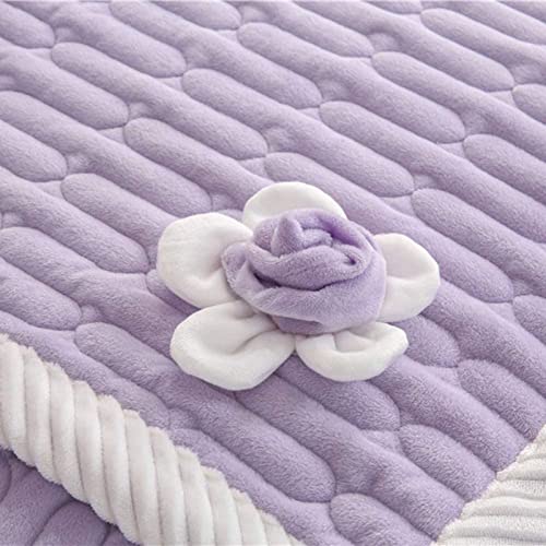 Youyouxi Quilted Furniture Protectors From Cats Dog Sofa Throw Slipcover Couch Protector Solid Color For Sofa,Loveseat,Recliner(Size:43X71Inch(110X180Cm),Color:purple) #TOP3