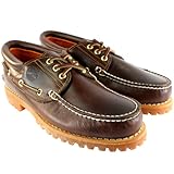 timberland heritage noreen 3 eye handsewn BrUnd Logo geprägt On Seite Timberland Herren Schuhe Heritage Classic Lug Leder Schnürsenkel Bootsschuh - Braun - 41