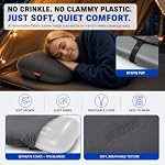 Hikenture Ultralight Inflatable Camping Pillow with Removable Cover, Grey - Image 6