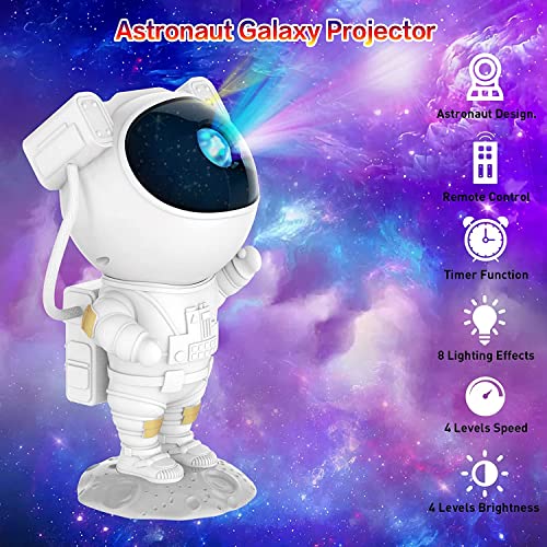Night Light Galaxy Star Projector, Led Astronaut Starry Projection Lamp With Remote Control, Nebula And Timer, Ceiling Projector Gifts For Children And Adults, Home Theatre, Party Decoration #TOP5