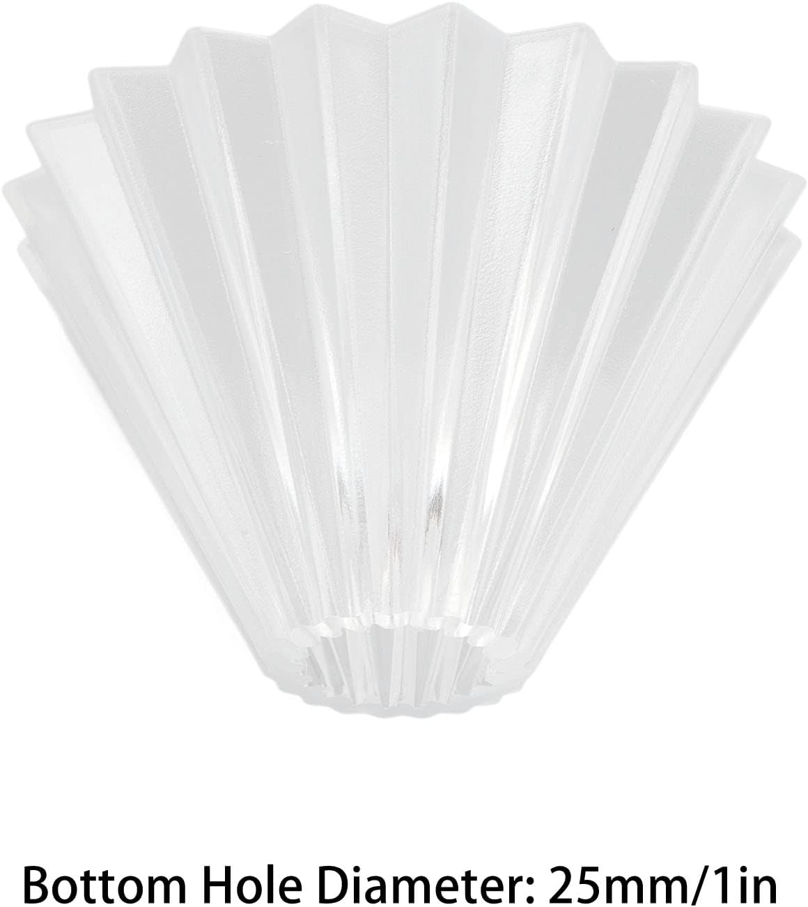 Coffee Filter Cup Dripper Percolator Strainer Conical Origami Coffee Filter Drip Cone Filter Resin Drip Coffee Filter Mug Filtered Food Strainer Reusable Filters (Transparent)