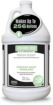 Odorcide Fresh Scent Odor Eliminator Concentrate Odor Eliminator for Strong Odor on Carpet, Hardwood, More Smoke, Sweat, Pet Odor Eliminator for Home w/Non-Enzymatic Formula, 1 Gallon