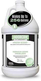Odorcide Fresh Scent Odor Eliminator Concentrate – Odor Eliminator for Strong Odor on Carpet, Hardwood, & More – Smoke, Sweat, & Pet Odor Eliminator for Home w/Non-Enzymatic Formula, 1 Gallon
