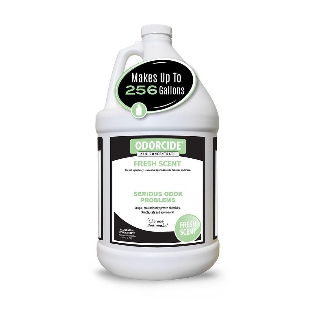 Odorcide Fresh Scent Odor Eliminator Concentrate β Odor Eliminator for Strong Odor on Carpet, Hardwood, & More β Smoke, Sweat, & Pet Odor Eliminator for Home w/Non-Enzymatic Formula, 1 Gallon