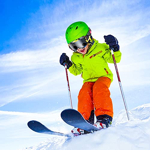 Micnaron Kids Ski Goggles, Snowboard Goggles, Anti-Fog Snow Goggles With Non-Slip Strap, Winter Skiing Sport Goggles For Boys Girls (Black) #TOP6