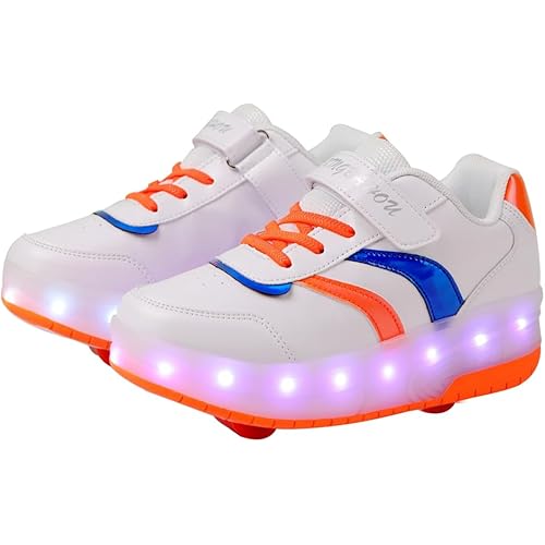 Ufatansy Roller Skate Shoes LED Light Up Shoes with Wheels Roller Shoes USB Rechargealbe Shoes Kids Gifts