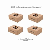 Vista 5 de Kit surtido de 5,445 piezas métricas 8.8 gruesas con tornillos de tapa hexagonal, tuercas hexagonales, tuercas y arandelas de nailon, solo