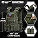 MGFLASHFORCE Tactical Vest Molle Airsoft Vest for Men (Green)