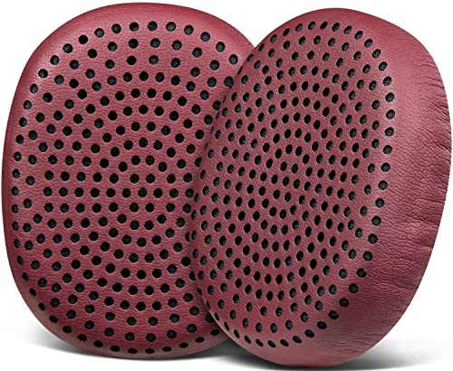 Image of SOULWIT Earpads Replacement for Skullcandy Riff, Riff2 Wired /Wireless On-Ear Headphones, Ear Pads Cushions with Softer Leather, Noise Isolation Foam (Red)