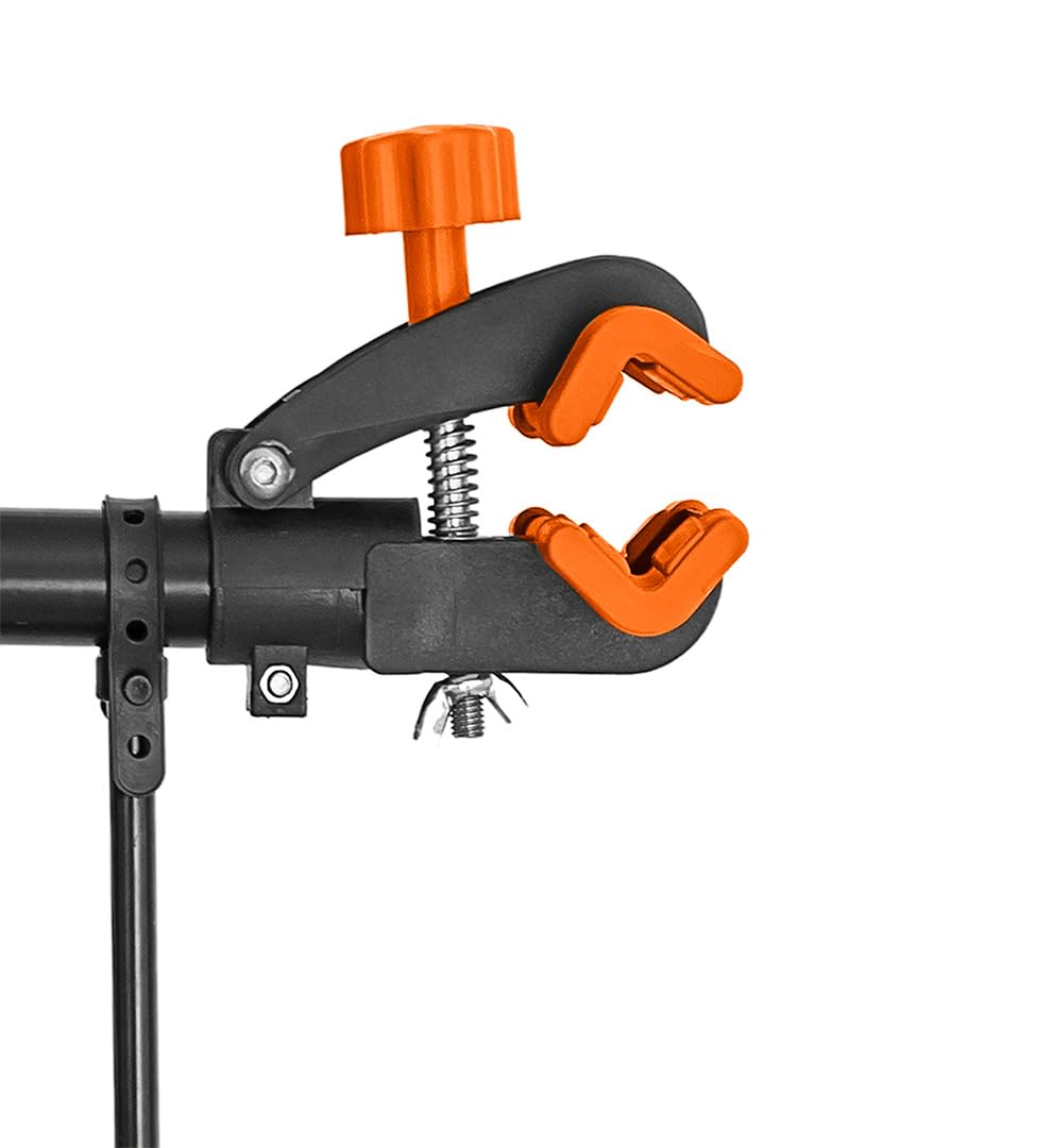 NEO TOOLS Stojak serwisowy do roweru, maksymalne obciążenie: 30 kg, półka na narzędzia, regulacja wysokości i odległości nóg za pomocą pokręteł, w zestawie drążek teleskopowy do usztywnienia