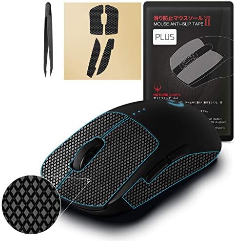 Hotline Games [Grip Upgrade] 2.0 Plus Anti Slip Grip Tape Compatible with Logitech G Pro Wireless GPW Gaming Mouse Skins,Sweat Resistant,Cut to Fit,Easy to Apply,Professional Mice Upgrade