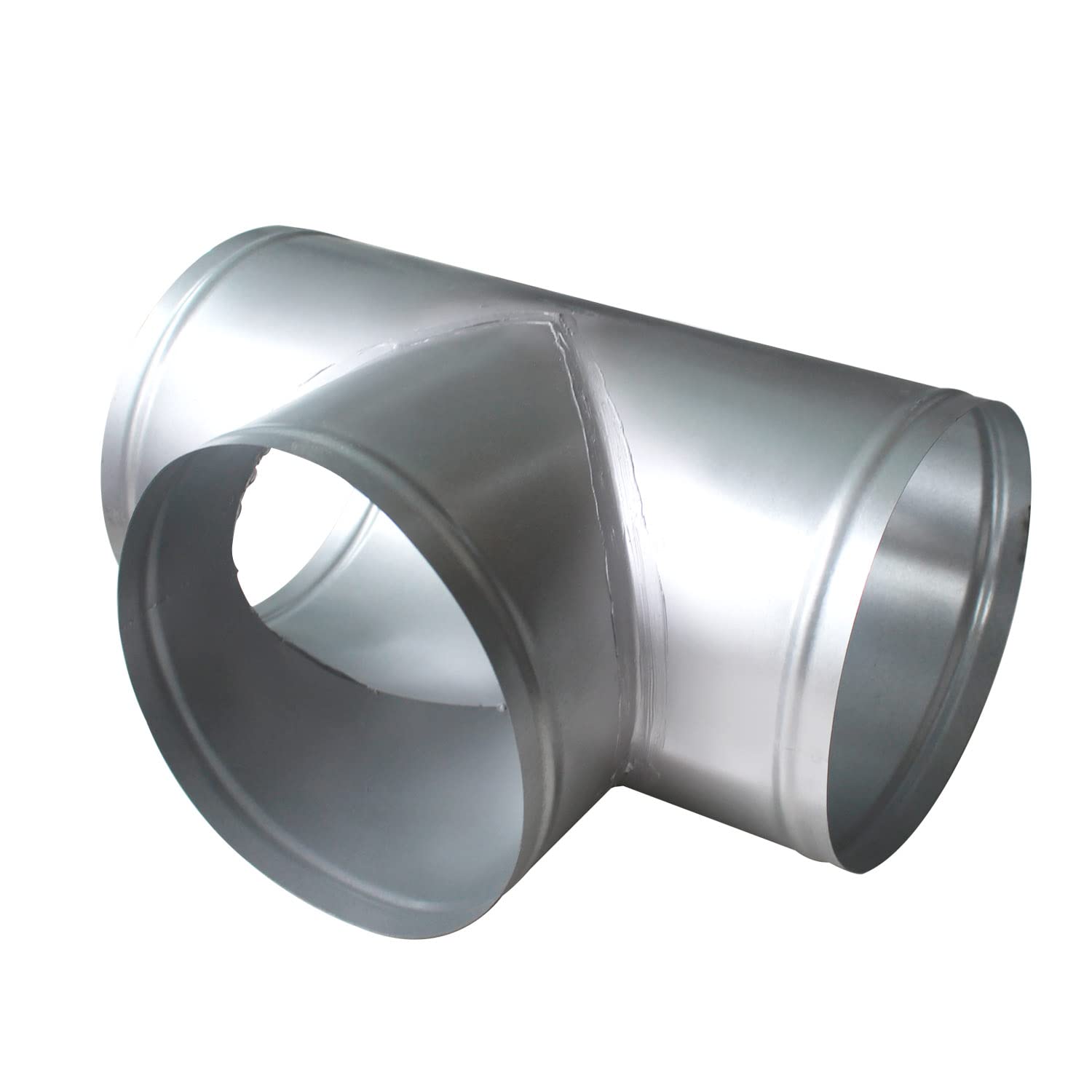 Pellet Stove Pipe Tee Connector for Exhaust Vent air Chimney Air Galvanized T Fitting Kitchen Hood Ventilation Duct Adapter Metal tee Joint for Fireplace Furnace Smokers Grills Tube Flue (OD150mm) - Image 3