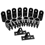 2 Stück Bootsdeckscharnier mit 6 Stück Maulschieber und 8 Stück Augen Endkappe