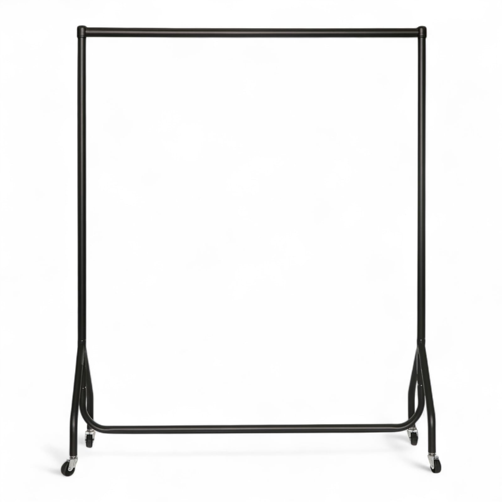 Shoplines Supplies Black 5Ft Wide X 5Ft High Heavy-Duty Clothes Rail Industrial Grade Steel Garment Rack With Wheels Easy Assembly, Portable Storage Or Display Stand