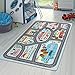 LIVEBOX Soft Kids Rug 4'x6' Carpet Play Mat for Baby Boys Girls, City Life Road Traffic Playroom Rug for Playing Cars Toys, Educational Nursery Rugs for Children Bedroom Kids Room