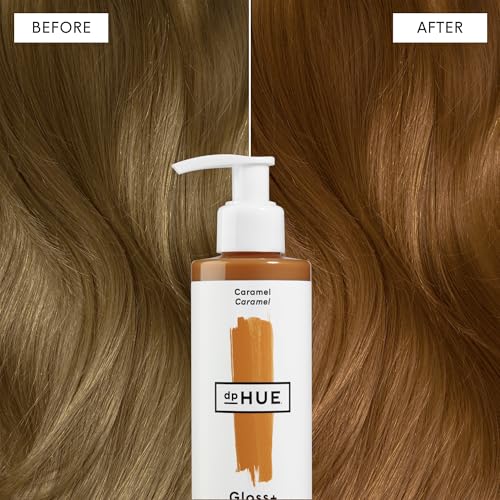 Image of dpHUE Gloss+, Caramel - 6.5 fl oz | Boosts Fading & Faded Hair Color - 8-12 Applications per Bottle - Lasts Up to 8 Washes