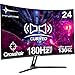Minifire 24 Inch Curved Gaming Monitor 180Hz, Built in Speaker, FHD 1920x1080, Crosshair 1ms, sRGB130%, HDR, 1500R, FreeSync, 300cd/m², Frameless, HDMI&DP Ports, VESA Compatible, Eye Care (MFG24C1)