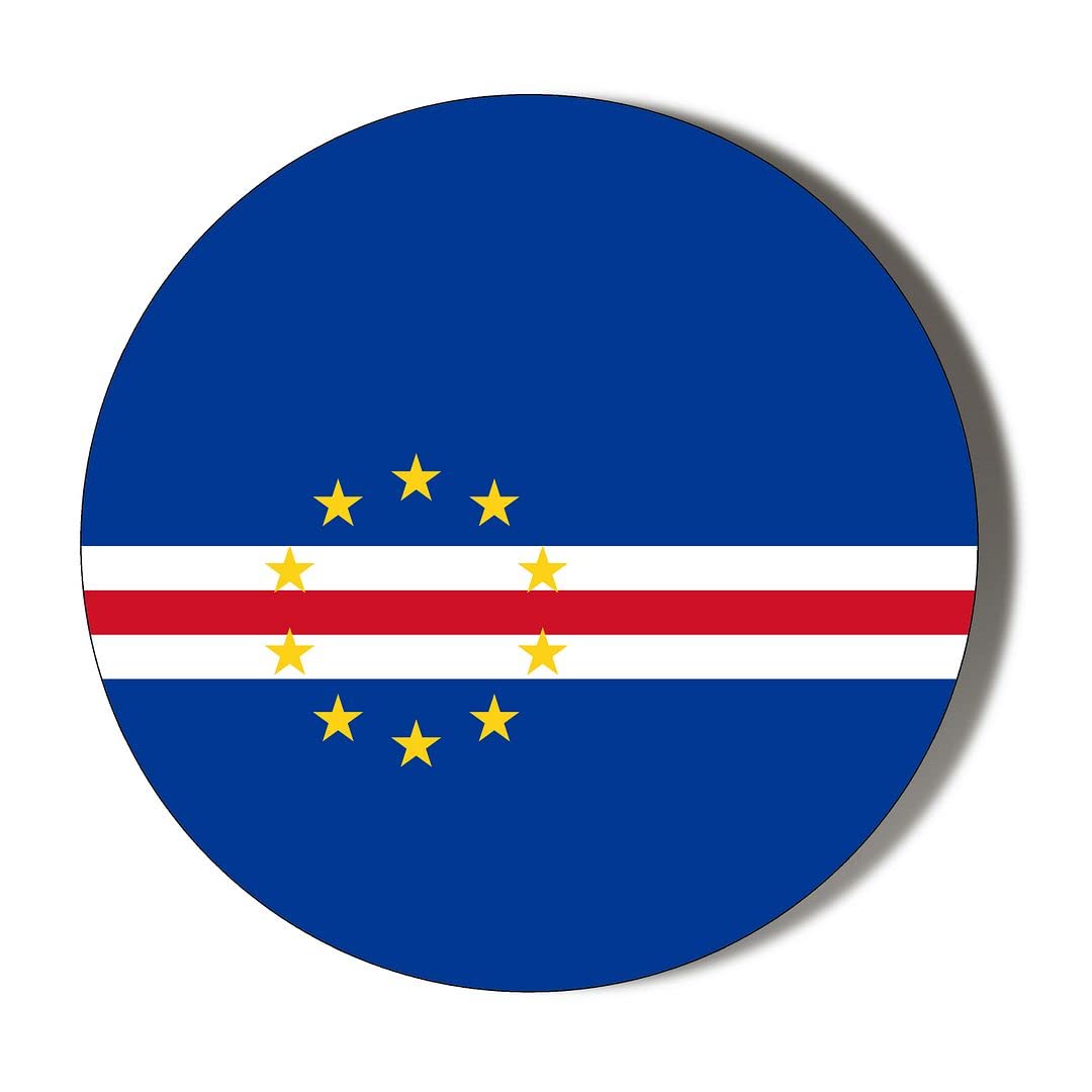 Gift Insanity White Cape Verde Flag 45Mm Fridge Magnet
