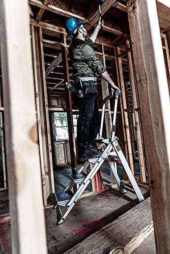 Little Giant Ladder Systems 10410BA Safety Step Ladder Four Step with Bar, 2 x 11-Inch