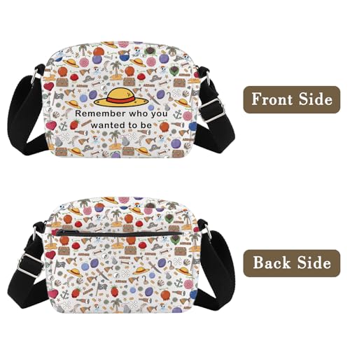 MBMSO Anime Gifts Crossbody Bag Devil Fruit Gifts Pirates Crossbody Purse Remember Who You Want to Be Anime Merchandise3